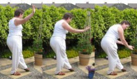 home qigong  exercise- - gazing backwards at the moon