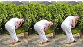 home qigong  exercise- - gazing backwards at the moon